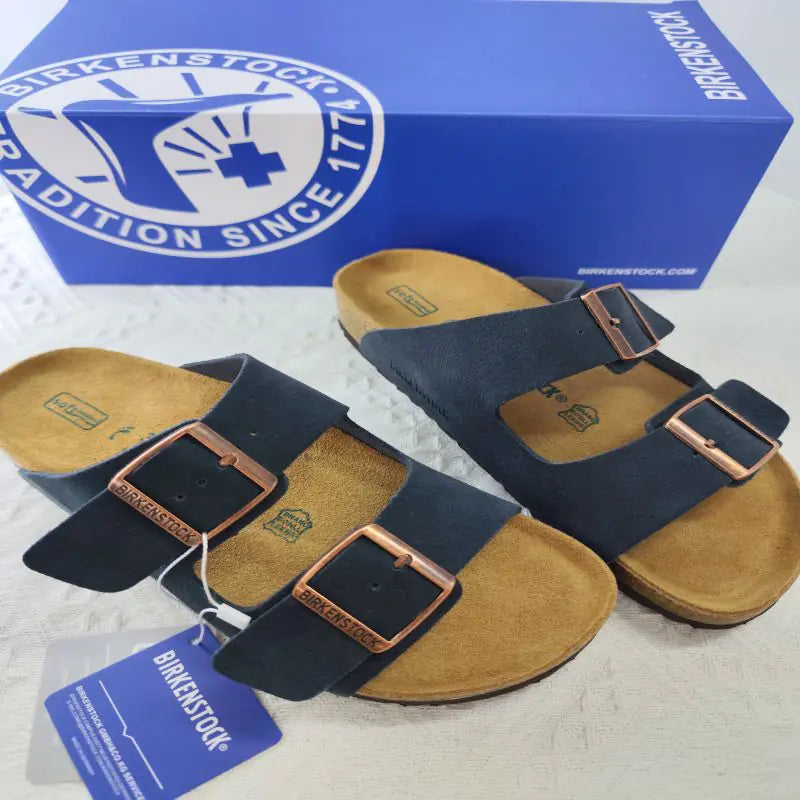 Thick-Soled Unisex Suede Buckle Sandals