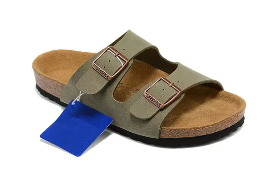 Thick-Soled Unisex Suede Buckle Sandals