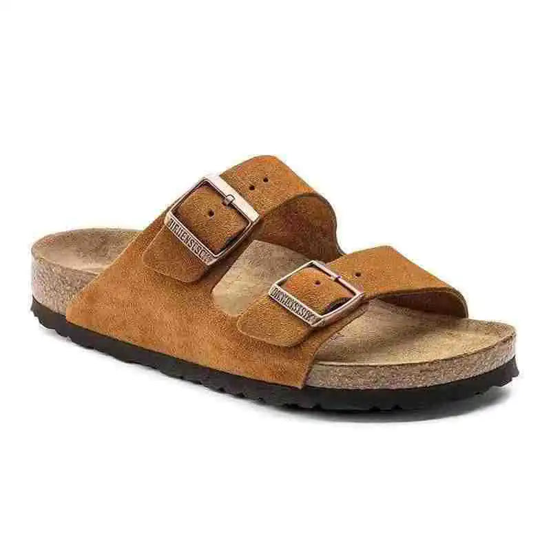 Thick-Soled Unisex Suede Buckle Sandals