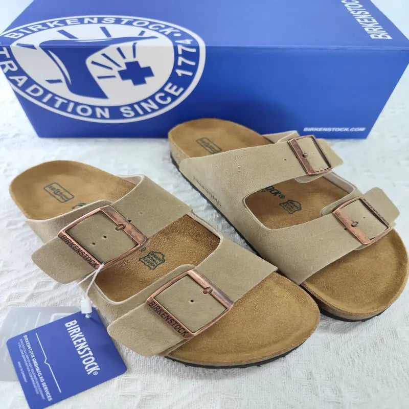 Thick-Soled Unisex Suede Buckle Sandals