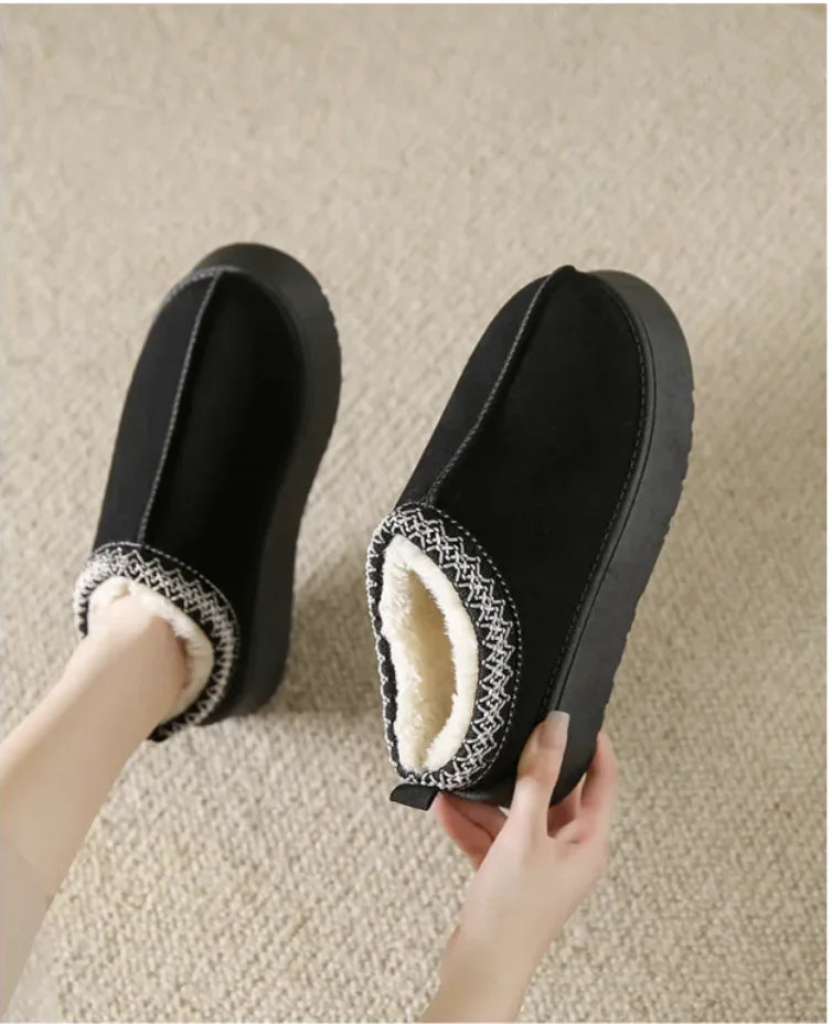 Warm Fleece Closed Slippers