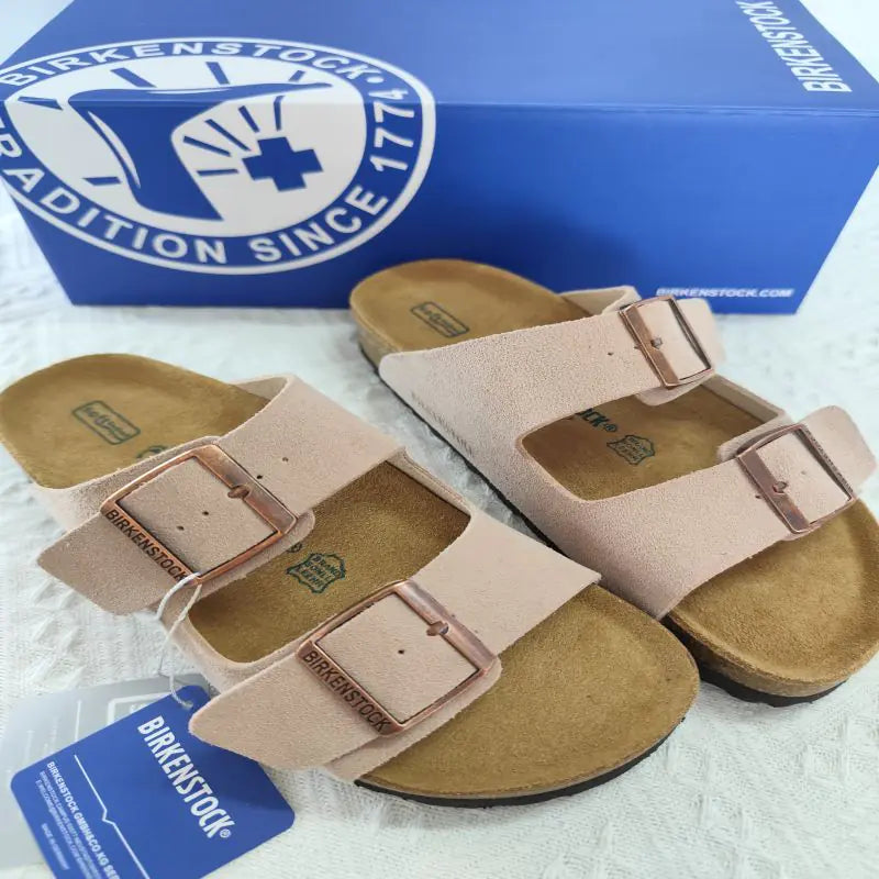 Thick-Soled Unisex Suede Buckle Sandals