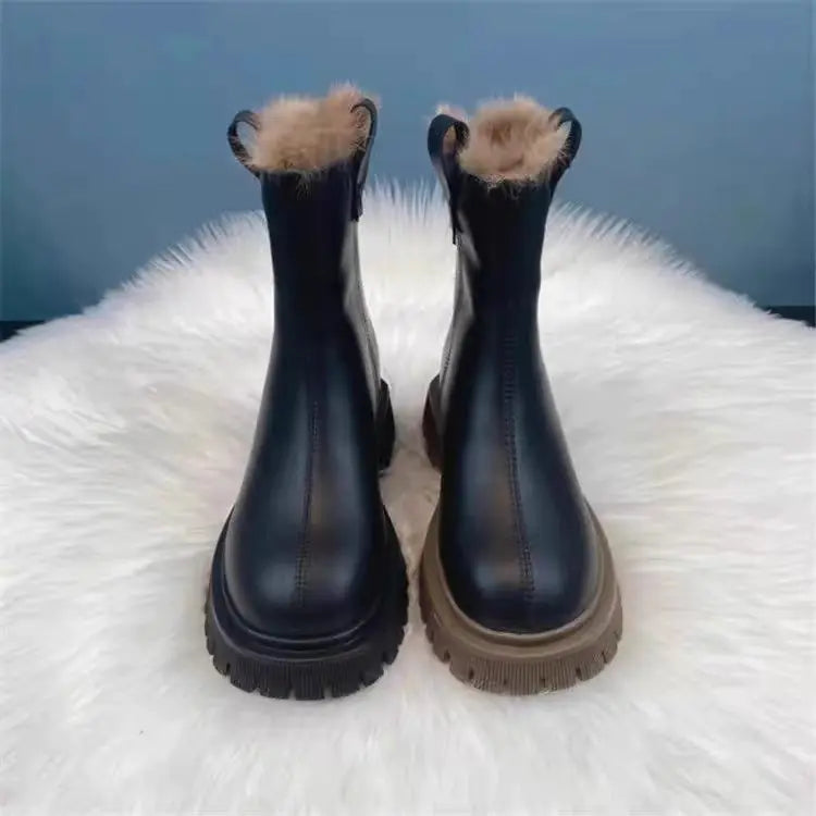 Thick Fleece-lined Non-slip Ankle Snow Boots