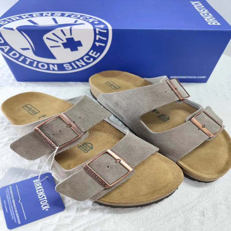 Thick-Soled Unisex Suede Buckle Sandals