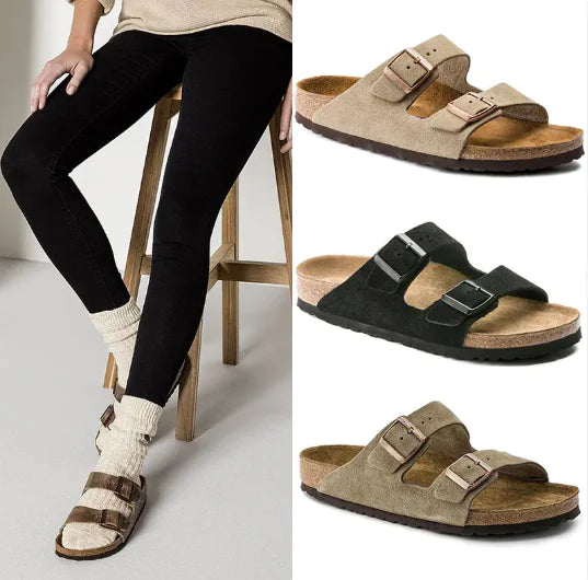 Vintage Cork Leather Sandals (Unisex)