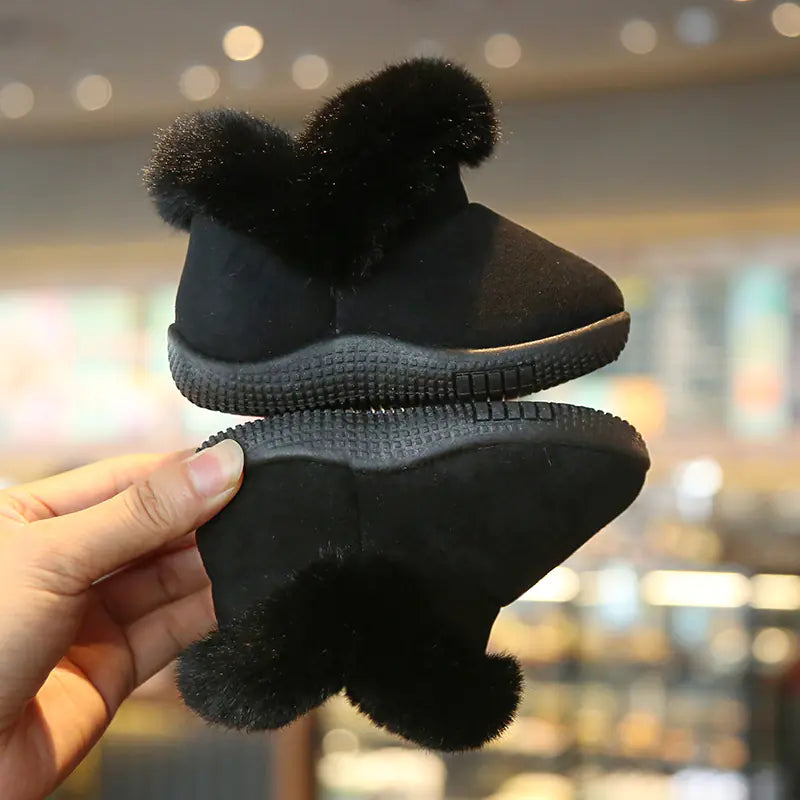 Children's Velvet Padded Snow Boots