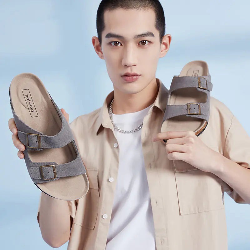 Men's Casual Cork Sandals - Fashionable Design