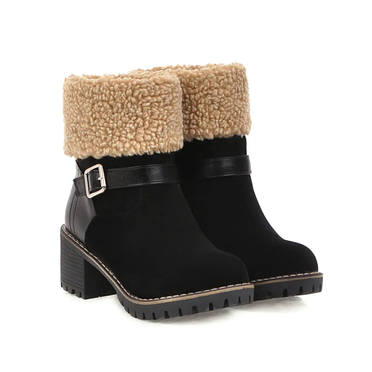 Women's Round Toe Short Boots