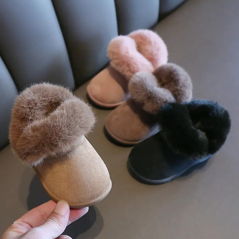 Children's Velvet Padded Snow Boots
