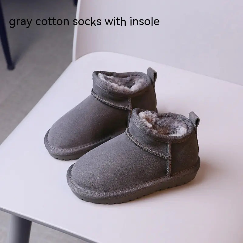 Insulated Cotton-Padded Snow Boots for Kids