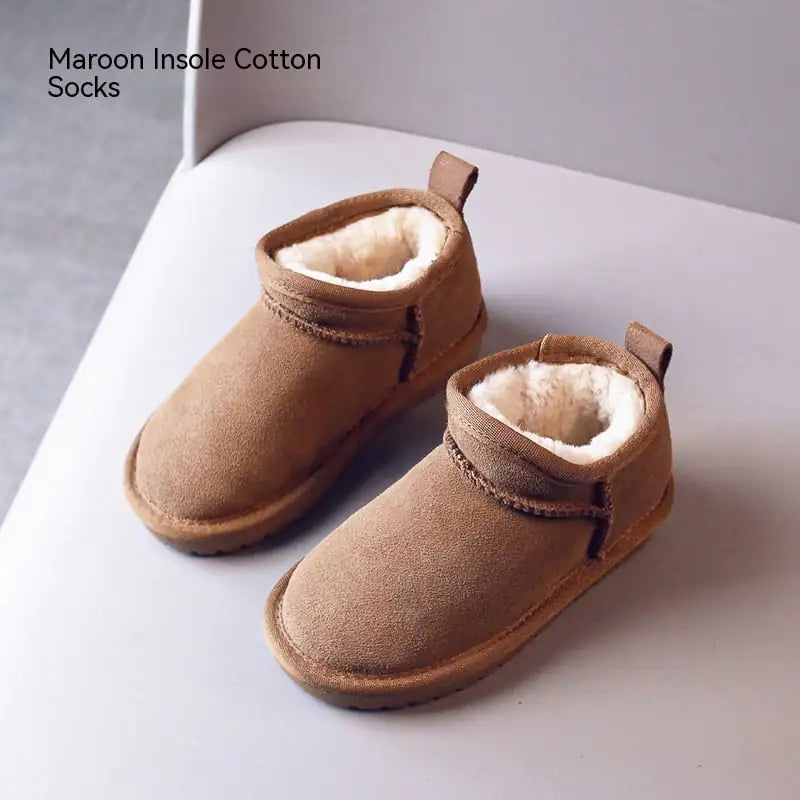 Insulated Cotton-Padded Snow Boots for Kids