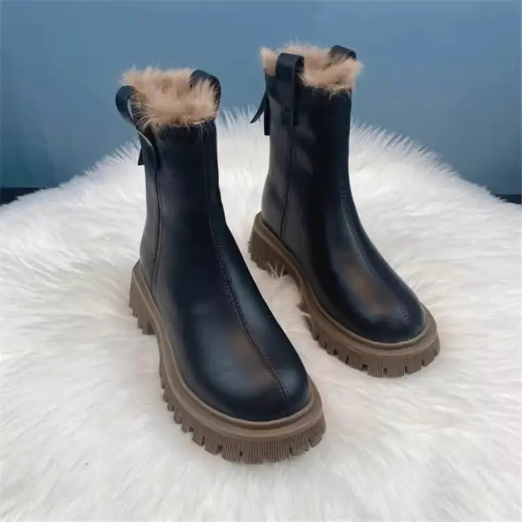 Thick Fleece-lined Non-slip Ankle Snow Boots