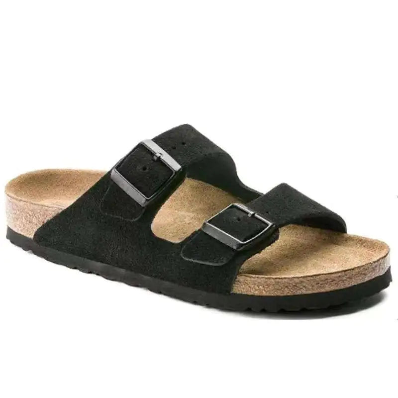 Thick-Soled Unisex Suede Buckle Sandals