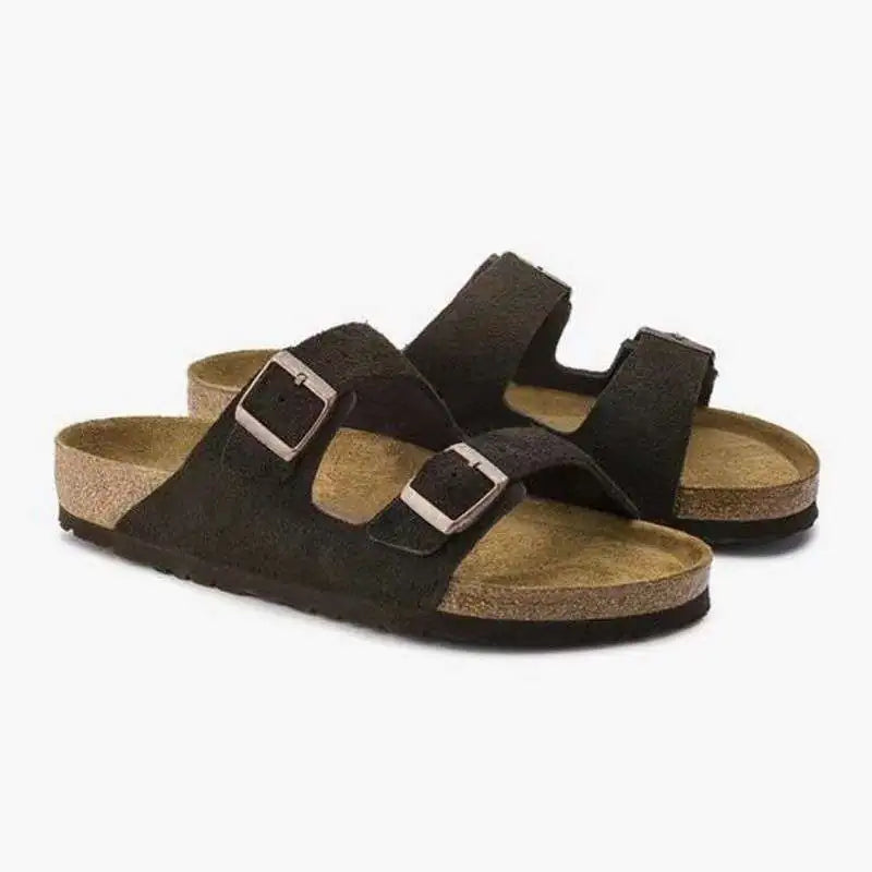 Thick-Soled Unisex Suede Buckle Sandals
