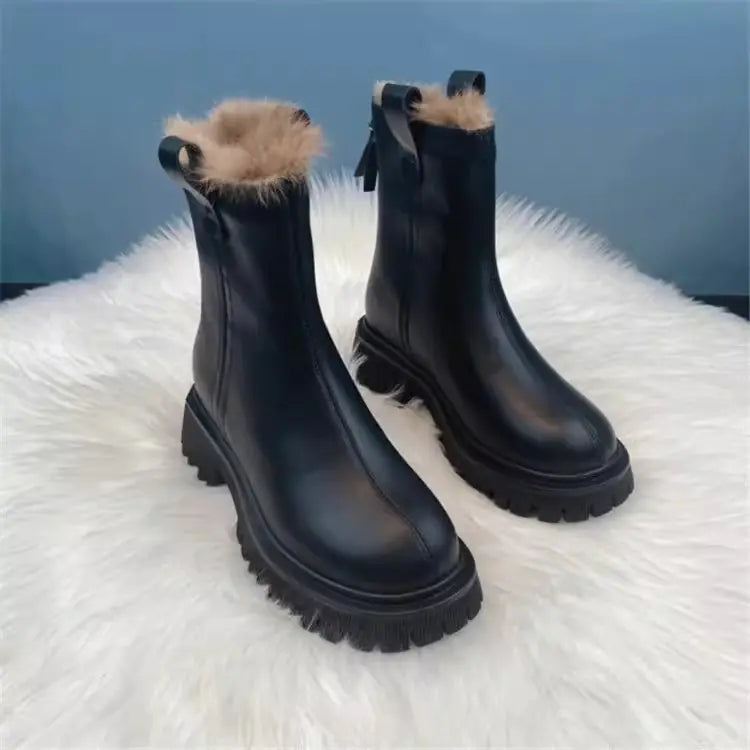 Thick Fleece-lined Non-slip Ankle Snow Boots