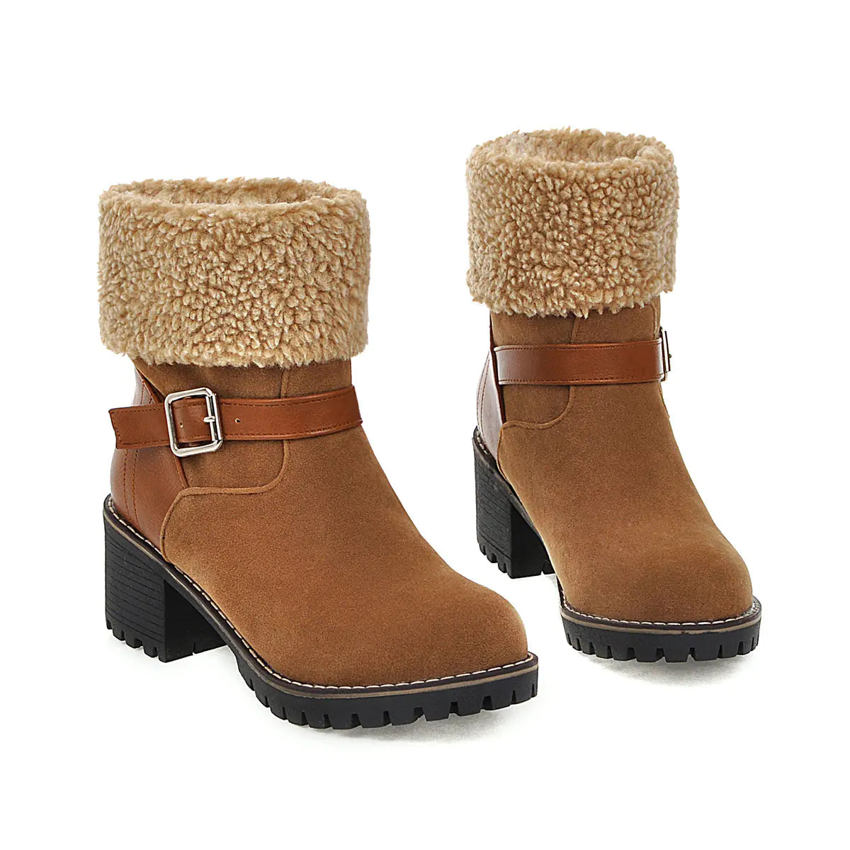 Women's Round Toe Short Boots