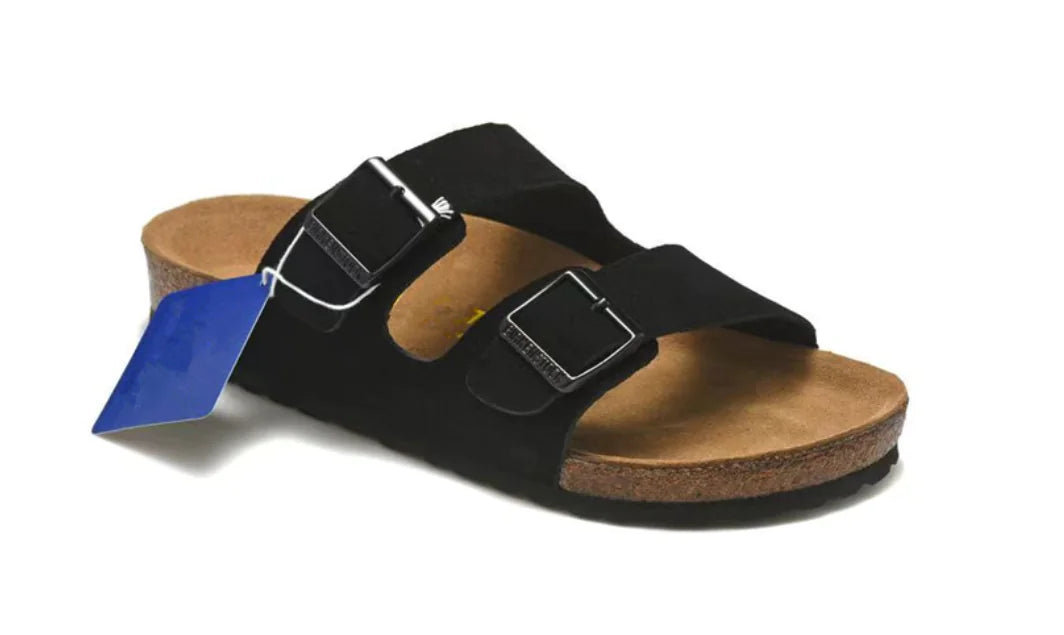 Thick-Soled Unisex Suede Buckle Sandals