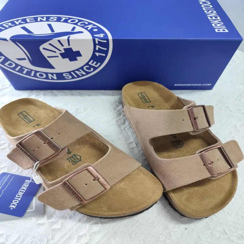 Thick-Soled Unisex Suede Buckle Sandals