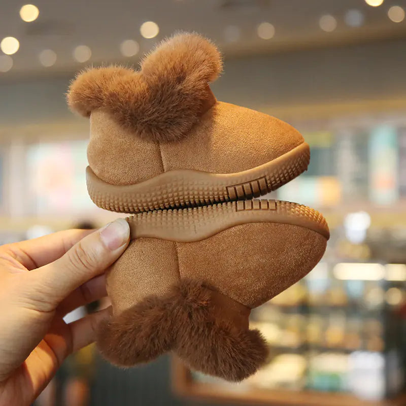 Children's Velvet Padded Snow Boots