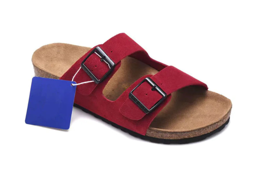 Thick-Soled Unisex Suede Buckle Sandals