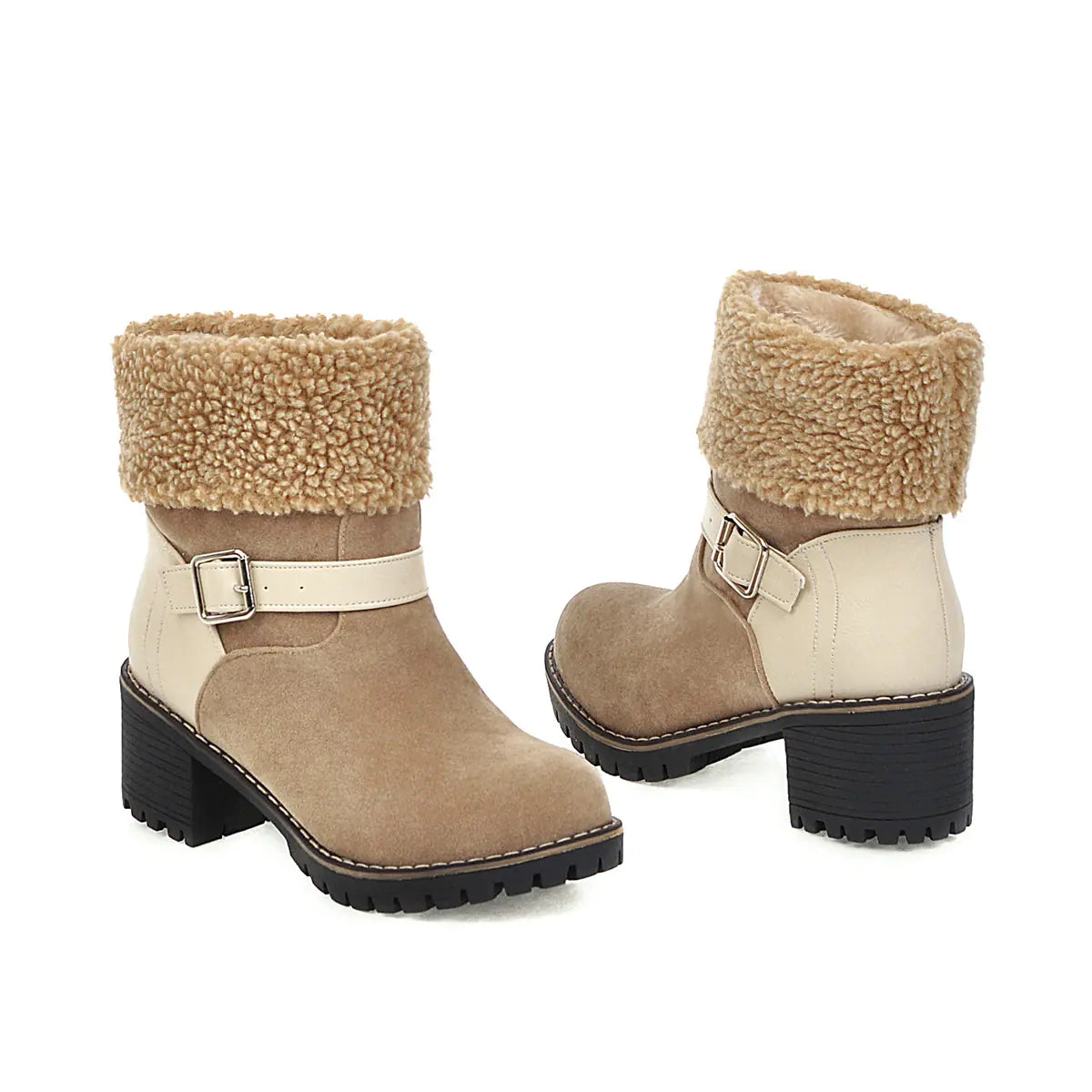 Women's Round Toe Short Boots