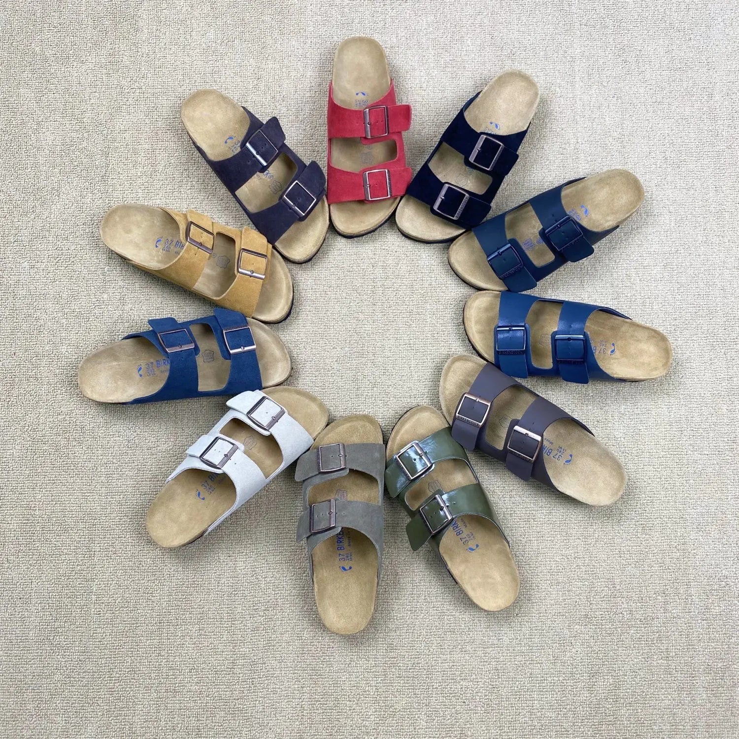 Thick-Soled Unisex Suede Buckle Sandals