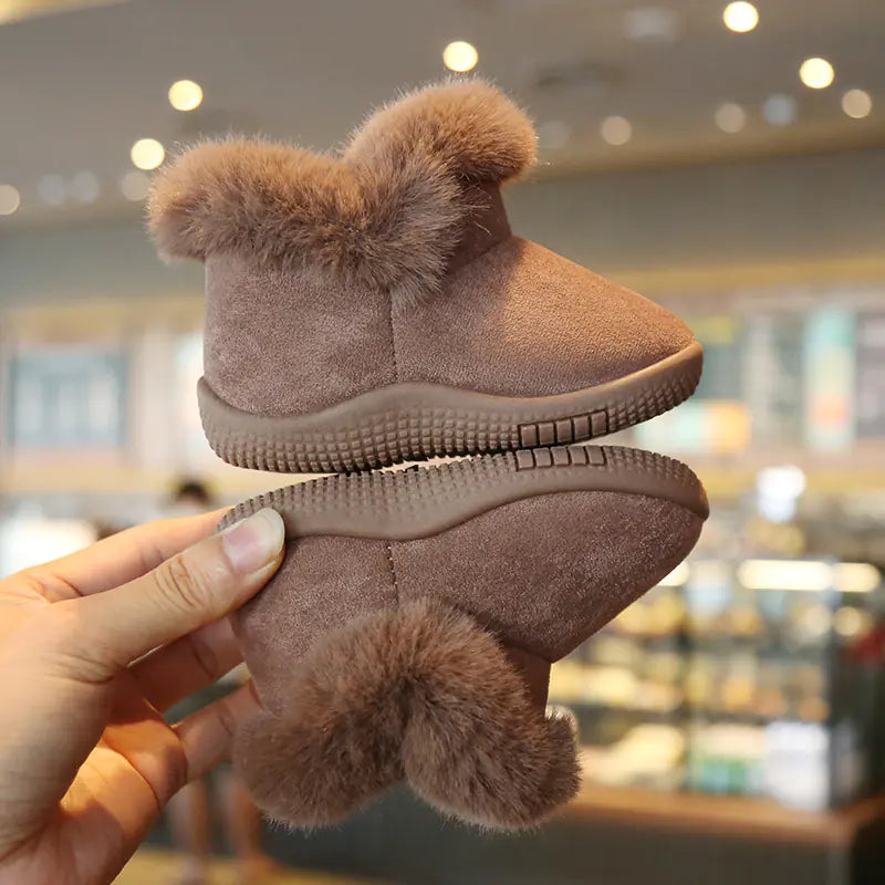 Children's Velvet Padded Snow Boots